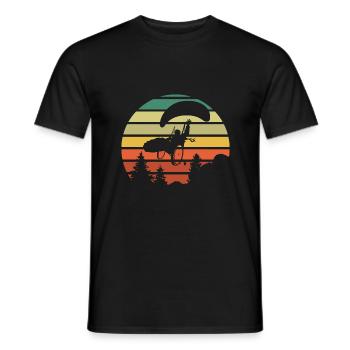 PARAGLIDING ROLLSTUHL HANDICAP - Men's T-Shirt - black - Front - AI Model Male 178 light (178cm)