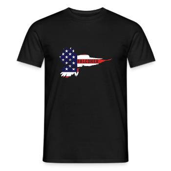 Amerikanischer Falkner - Männer T-Shirt - Schwarz - Vorne - AI Model Male 178 light (178cm)