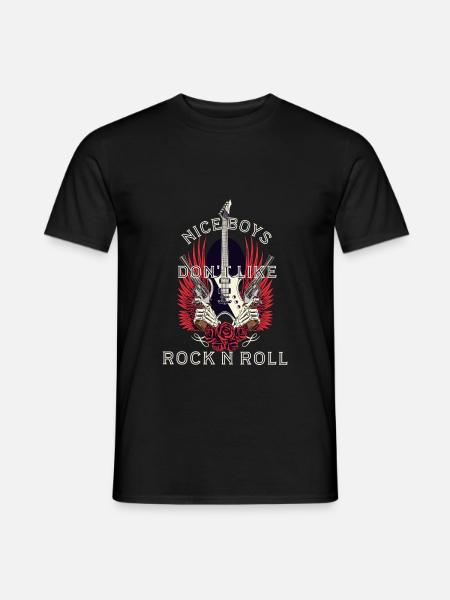Nice Boys don't like Rock'n Roll - Männer T-Shirt - Schwarz