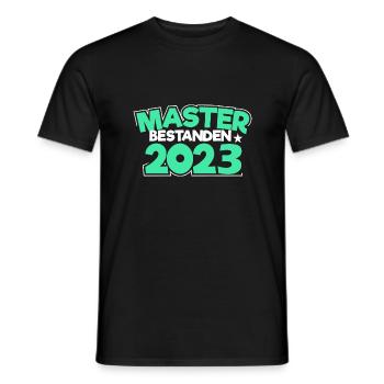 Master 2023 Abschluss Promotion Sponsion Uni - Männer T-Shirt - Schwarz - Vorne - AI Model Male 178 light (178cm)