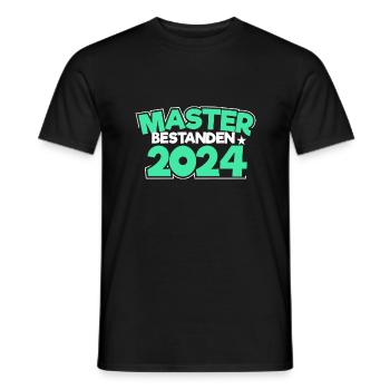 Master bestanden 2024 Masterabschluss Sponsion - Männer T-Shirt - Schwarz - Vorne - AI Model Male 178 light (178cm)
