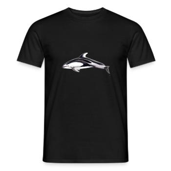 White flank dolphin - Lagénorhynque - Lag - Men's T-Shirt - black - Front - AI Model Male 178 light (178cm)