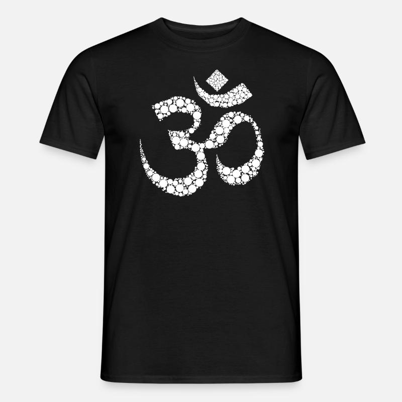 Goa Om Psytrance Psychedelic Geschenk - Männer T-Shirt - Schwarz