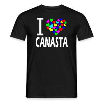 Canasta Kartenspiel Kartenspieler Geschenk idee - Männer T-Shirt - Schwarz - Vorne - AI Model Male 178 light (178cm)