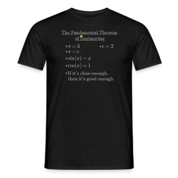 Fundamental Theorem of Engineering Light - Men's T-Shirt - black - Front - AI Model Male 178 light (178cm)