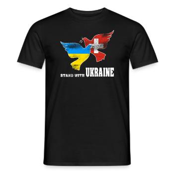 Ukraine - Men's T-Shirt - black - Front - AI Model Male 178 light (178cm)