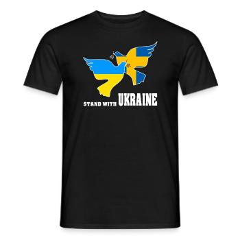 Ukraine - Men's T-Shirt - black - Front - AI Model Male 178 light (178cm)
