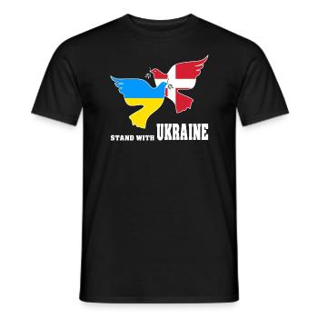 Ukraine - T-shirt homme - noir - Devant - AI Model Male 178 light (178cm)