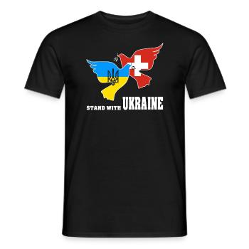 Ukraine - Men's T-Shirt - black - Front - AI Model Male 178 light (178cm)