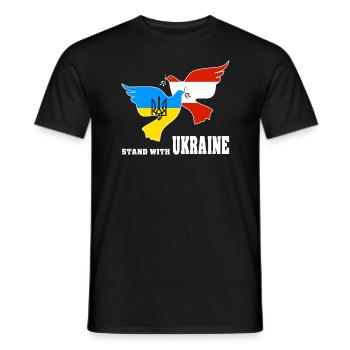 Ukraine - Men's T-Shirt - black - Front - AI Model Male 178 light (178cm)