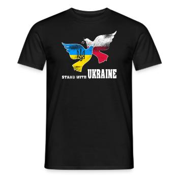 Ukraine - Men's T-Shirt - black - Front - AI Model Male 178 light (178cm)