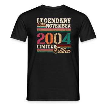 Légendaire novembre 2004 édition limitée - T-shirt homme - noir - Devant - AI Model Male 178 light (178cm)