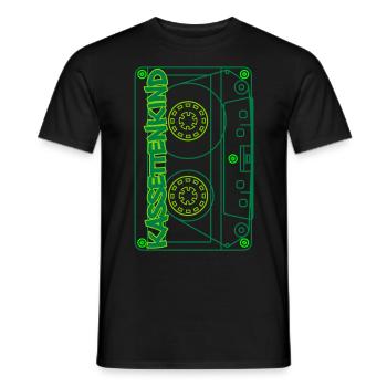 Kassettenkind Tape | Farben änderbar - Männer T-Shirt - Schwarz - Vorne - AI Model Male 178 light (178cm)