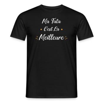 Ma tata c'est la meilleure - T-shirt homme - noir - Devant - AI Model Male 178 light (178cm)