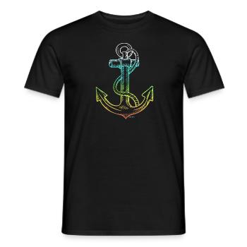 Ancre - T-shirt homme - noir - Devant - AI Model Male 178 light (178cm)