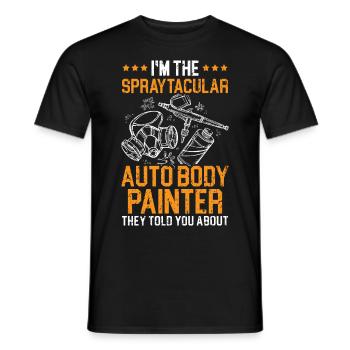 Last man sanding the car paint Aut - Men's T-Shirt - black - Front - AI Model Male 178 light (178cm)