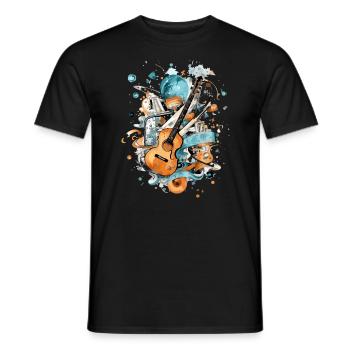 Un univers musical - T-shirt homme - noir - Devant - AI Model Male 178 light (178cm)