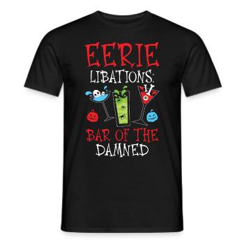 Scary drinks: Bar of the damn Halloween - Men's T-Shirt - black - Front - AI Model Male 178 light (178cm)