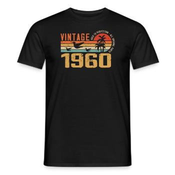 Vintage Geschenk zum Jubiläum der 1960er Jahre - Vintage der 1960er Jahre - Männer T-Shirt - Schwarz - Vorne - AI Model Male 178 light (178cm)