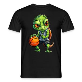 Basket-ball caméléon - T-shirt homme - noir - Devant - AI Model Male 178 light (178cm)
