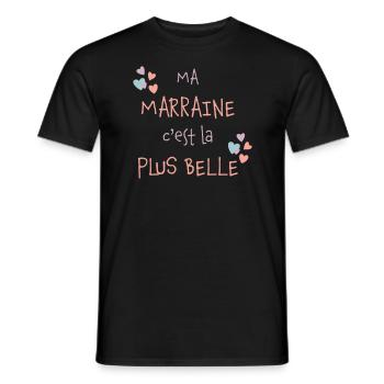 Ma marraine c'est la plus belle - T-shirt homme - noir - Devant - AI Model Male 178 light (178cm)