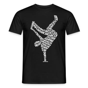 Breakdance Breakdancer Typographie Enfants Garçons - T-shirt homme - noir - Devant - AI Model Male 178 light (178cm)