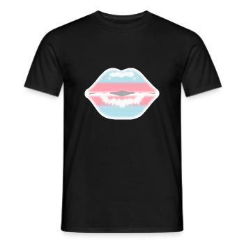 Regenbogenfahne Transgender Pride Stolz Flagge - Männer T-Shirt - Schwarz - Vorne - AI Model Male 178 light (178cm)