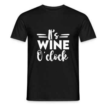 Wein - Männer T-Shirt - Schwarz - Vorne - AI Model Male 178 light (178cm)