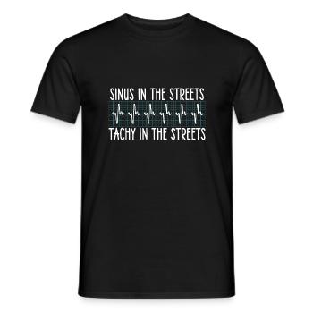 Sinus in den Straßen Tachy In The Sheets - Männer T-Shirt - Schwarz - Vorne - AI Model Male 178 light (178cm)
