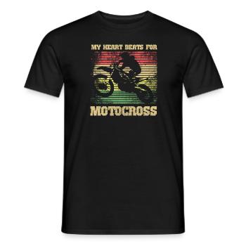 motocross - Men's T-Shirt - black - Front - AI Model Male 178 light (178cm)