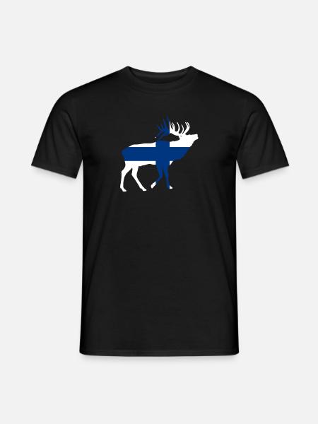 finland moose - Men's T-Shirt - black