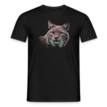 le lynx sauvage chat sauvage - T-shirt homme - noir - Devant - AI Model Male 178 light (178cm)