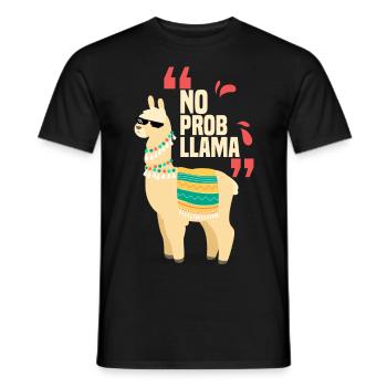 Kein Problama Llama lustig - Männer T-Shirt - Schwarz - Vorne - AI Model Male 178 light (178cm)
