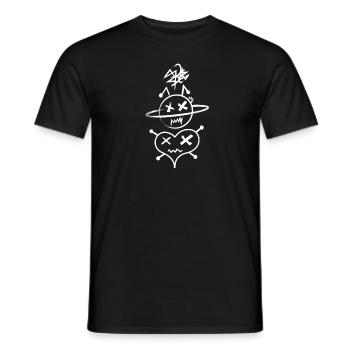 Alien Planet Pirate Heart by Visual Design Studio - Men's T-Shirt - black - Front - AI Model Male 178 light (178cm)