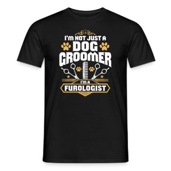 Dog Hairstylist Dog Hairstylist Dog Hairstyle Dog Dog - Men's T-Shirt - black - Front - AI Model Male 178 light (178cm)