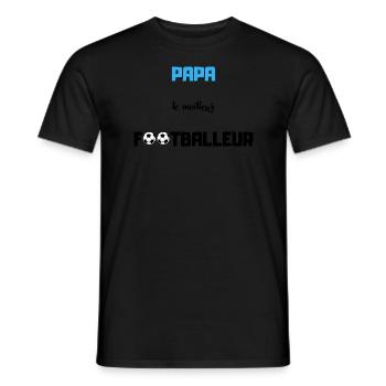 Papa le meilleur footballeur - T-shirt homme - noir - Devant - AI Model Male 178 light (178cm)