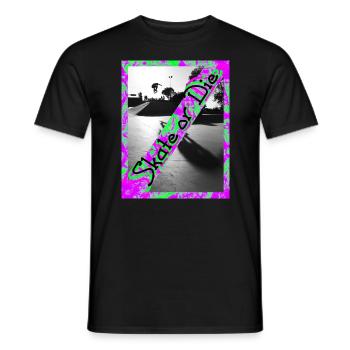 skateboard skate skater sk8 skateboarding - Männer T-Shirt - Schwarz - Vorne - AI Model Male 178 light (178cm)