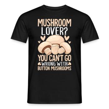 Mushrooms Gifts- Pilze Geschenkidee- Pilze Tshirt - Männer T-Shirt - Schwarz - Vorne - AI Model Male 178 light (178cm)