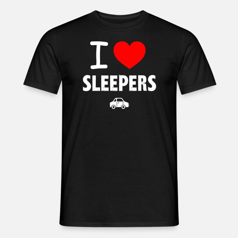 Ich liebe Schläfer - Männer T-Shirt - Schwarz