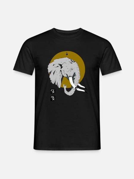 Elefant - Männer T-Shirt - Schwarz