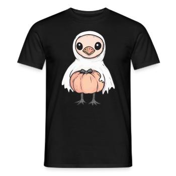 Bouquet Halloween Funny Ghost - Men's T-Shirt - black - Front - AI Model Male 178 light (178cm)