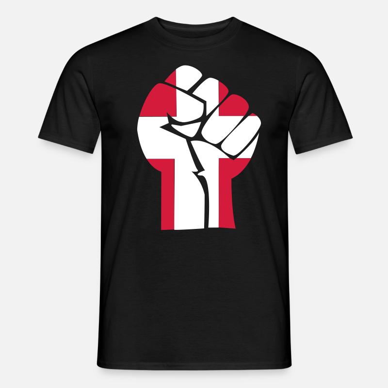 fist_danmark_2clr - Männer T-Shirt - Schwarz