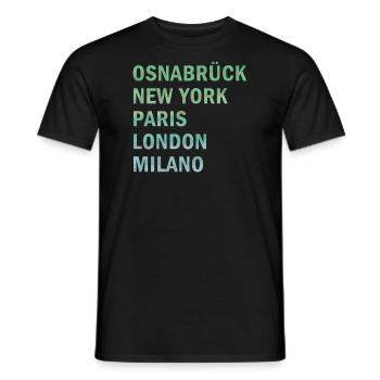 Metropole Osnabrück - Männer T-Shirt - Schwarz - Vorne - AI Model Male 178 light (178cm)