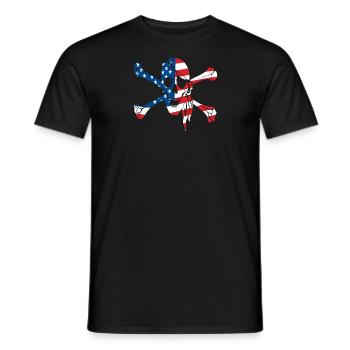 Pavillon pirate - T-shirt homme - noir - Devant - AI Model Male 178 light (178cm)