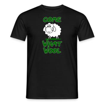 Venez ce cadeau de conception drôle de laine Schaaf - T-shirt homme - noir - Devant - AI Model Male 178 light (178cm)