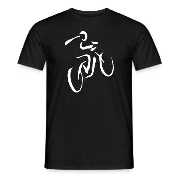 Fahrrad Fahrradfahren Fahrer Rad Fahrradfahrer - Männer T-Shirt - Schwarz - Vorne - AI Model Male 178 light (178cm)