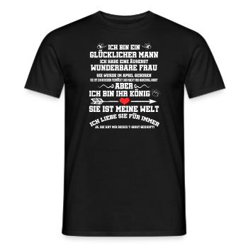 J’ai Une Très Merveilleuse Femme - T-shirt homme - noir - Devant - AI Model Male 178 light (178cm)