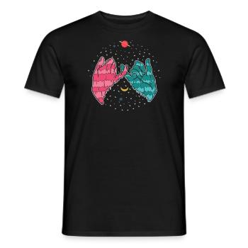 Freundschaft Grunge Aesthetic E-Girl Finger Schwur - Männer T-Shirt - Schwarz - Vorne - AI Model Male 178 light (178cm)
