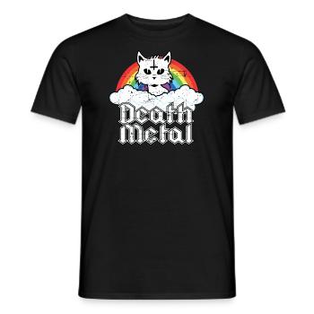 Death Metal Cat Soft Goth Grunge Aesthetic Cat - Männer T-Shirt - Schwarz - Vorne - AI Model Male 178 light (178cm)