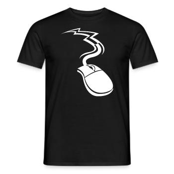 Conception de la souris d’ordinateur - T-shirt homme - noir - Devant - AI Model Male 178 light (178cm)